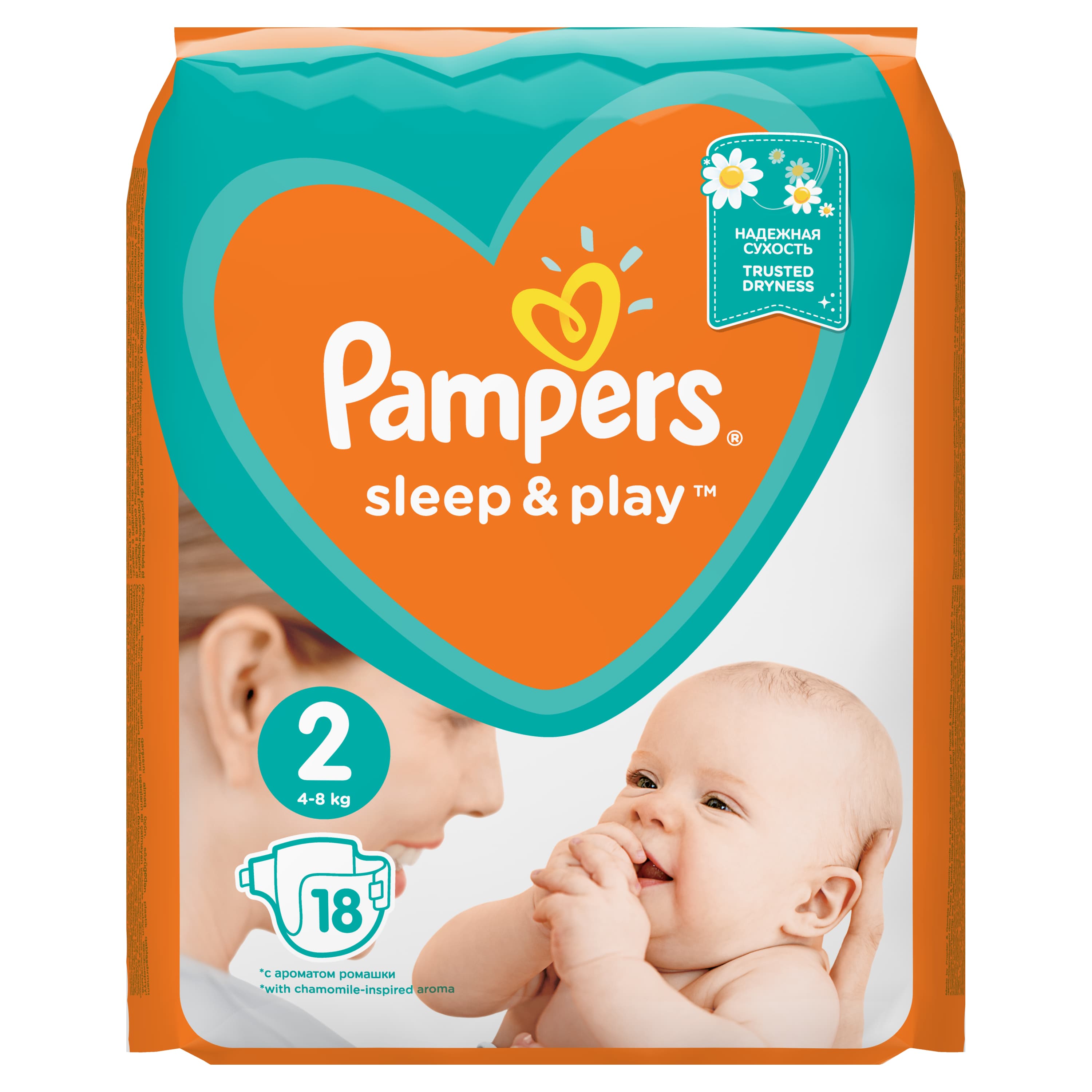 

Подгузники Pampers Sleep&Play мини (4-8 кг) Ромашка 18 шт.