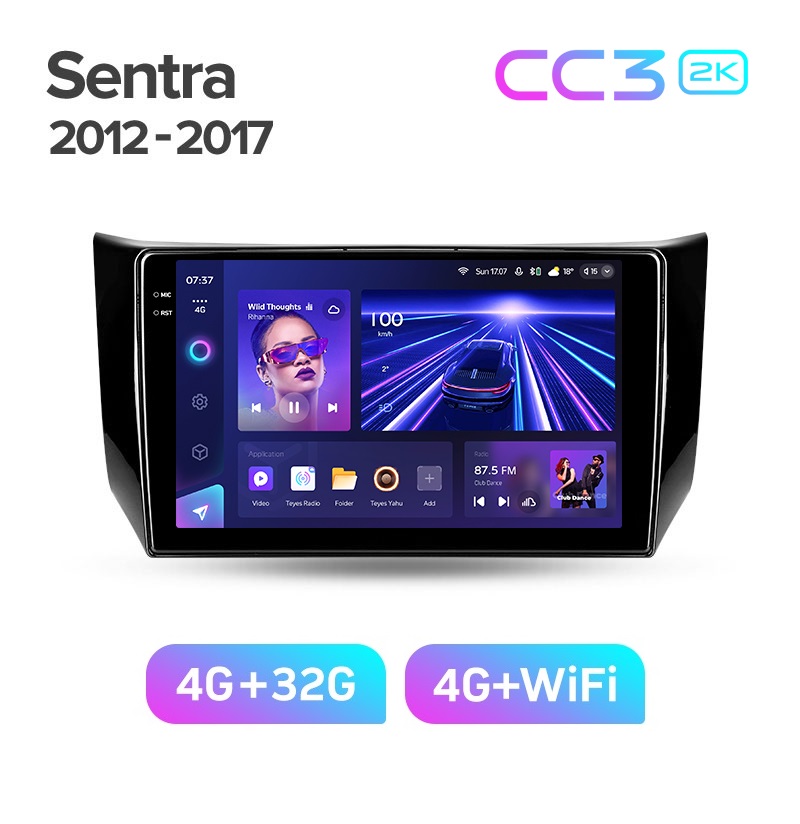 Магнитола TEYES NISSAN SENTRA 2012-2017 г CC3 2K 432ГБ 3389000₽