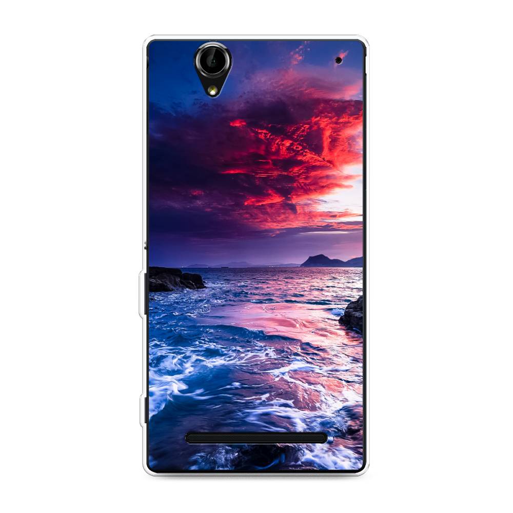 

Чехол Awog на Sony Xperia T2 Ultra "Волны 1", Разноцветный, 50950-4