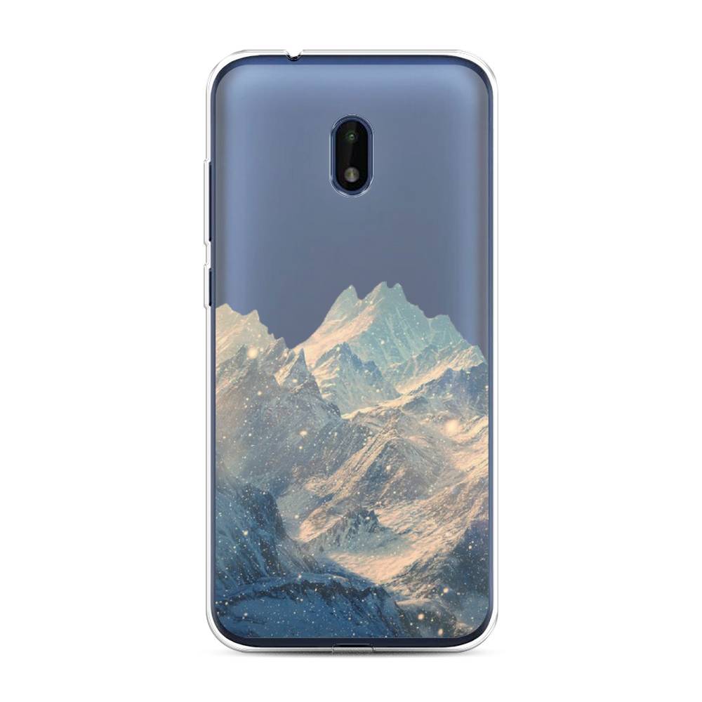 

Чехол Awog на Nokia C1 Plus / Нокиа C1 Plus "Горы арт 2", Серый, 124650-10