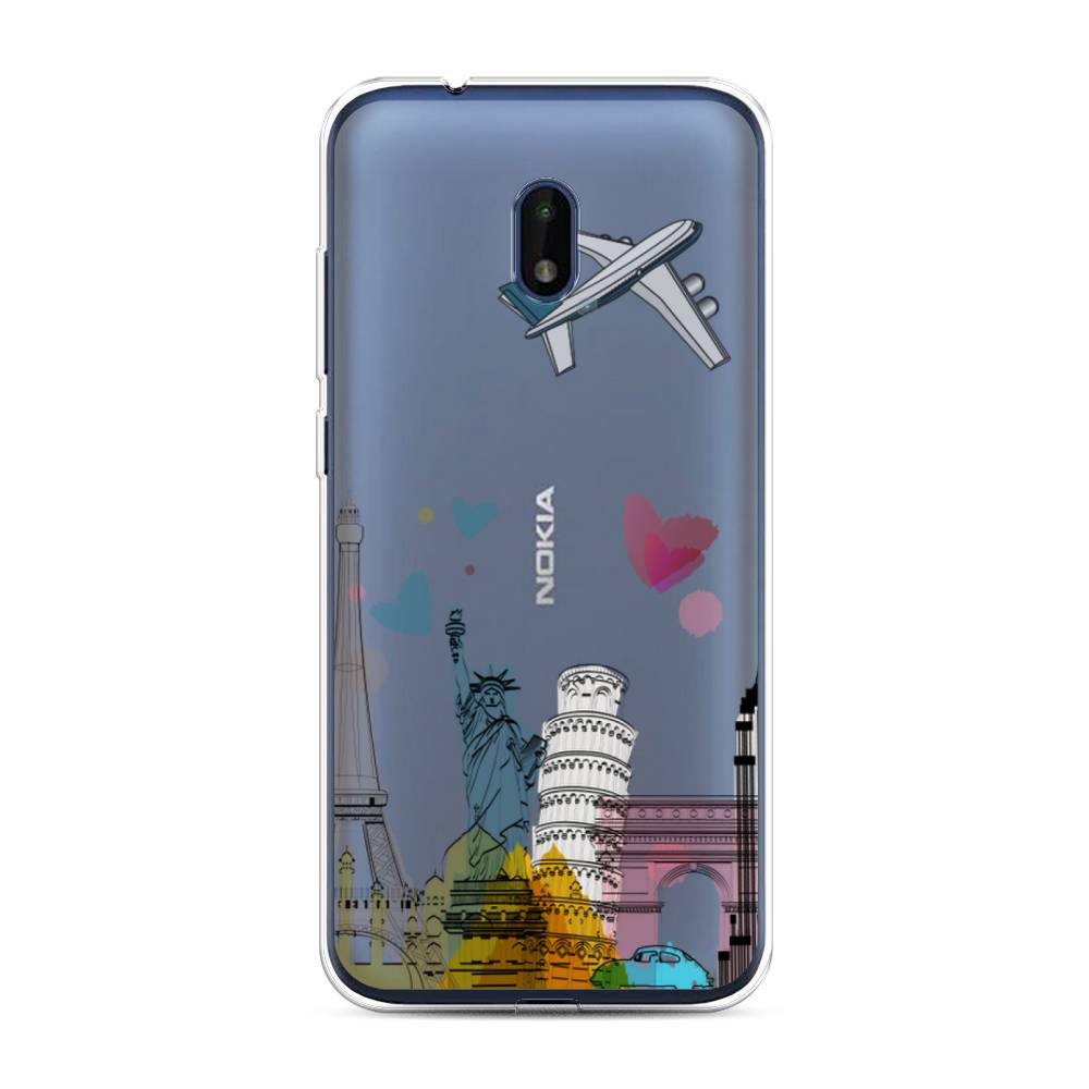 

Чехол Awog на Nokia C1 Plus / Нокиа C1 Plus "Самолет путешествий", Желтый, 124650-10