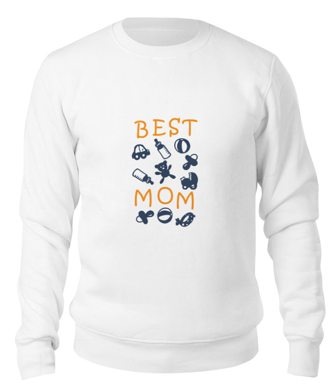 

Свитшот унисекс Printio Best mom белый M, Best mom