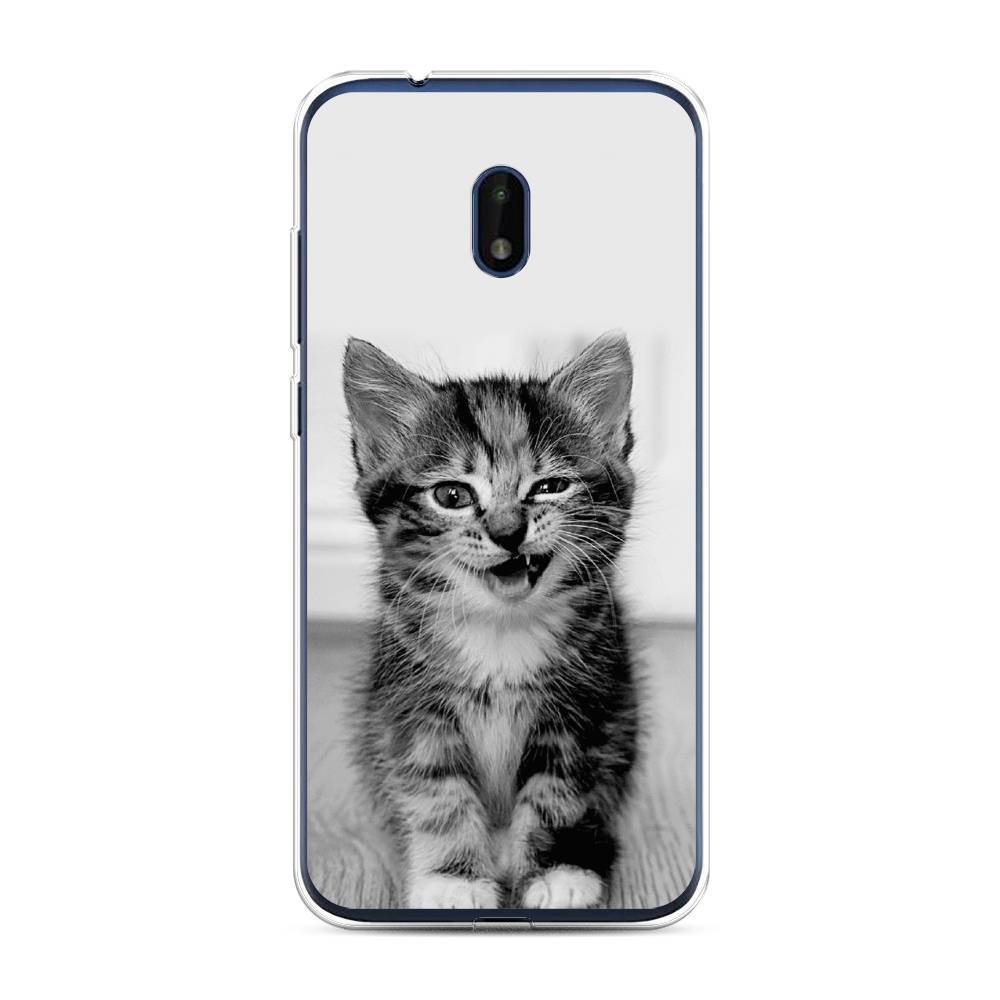 

Чехол Awog на Nokia C1 Plus / Нокиа C1 Plus "Подмигивающий котенок", Черный;серый, 124650-1