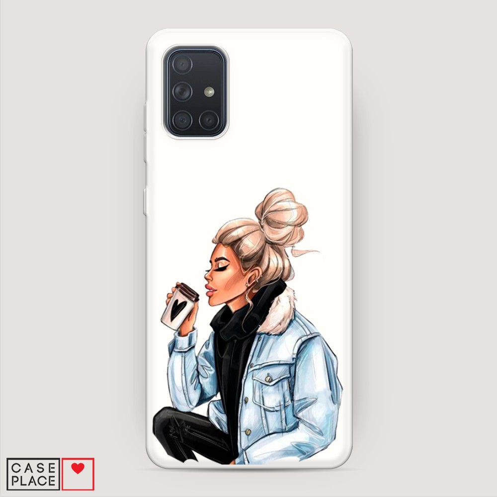 

Матовый силиконовый чехол "Cute girl" на Samsung Galaxy A71, 29057-1