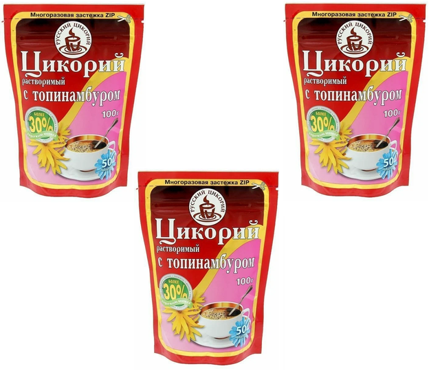 

Цикорий Русский цикорий, С топинамбуром, растворимый, 100 г х 3 шт