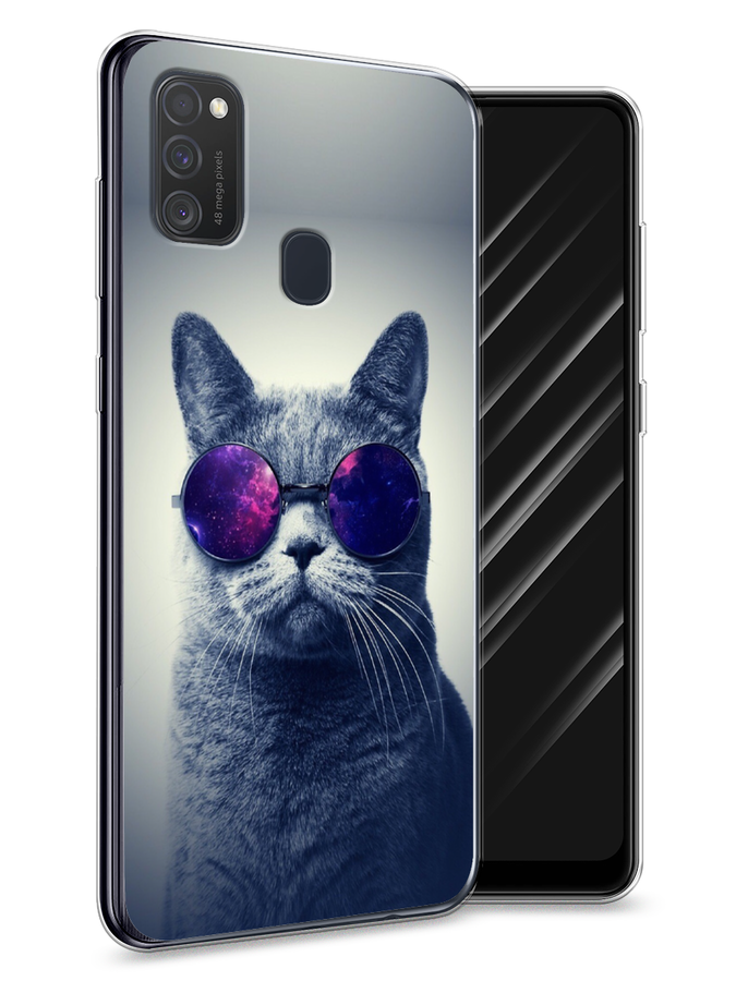 

Чехол Awog на Samsung Galaxy M21 "Космический кот", Разноцветный, 29750-1