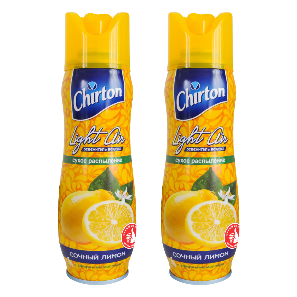 Комплект Освежитель воздуха Chirton Light Air Сочный лимон 300 мл х 2 шт