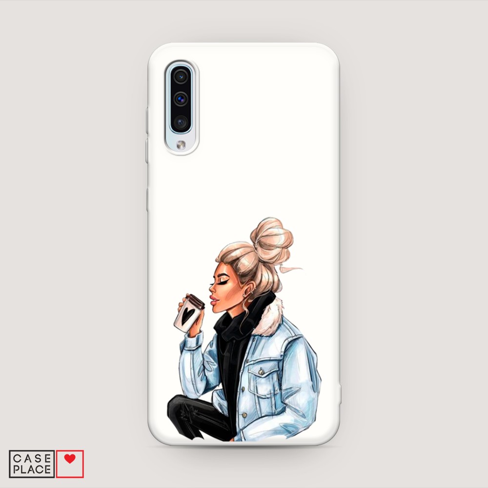 

Матовый силиконовый чехол "Cute girl" на Samsung Galaxy A50
