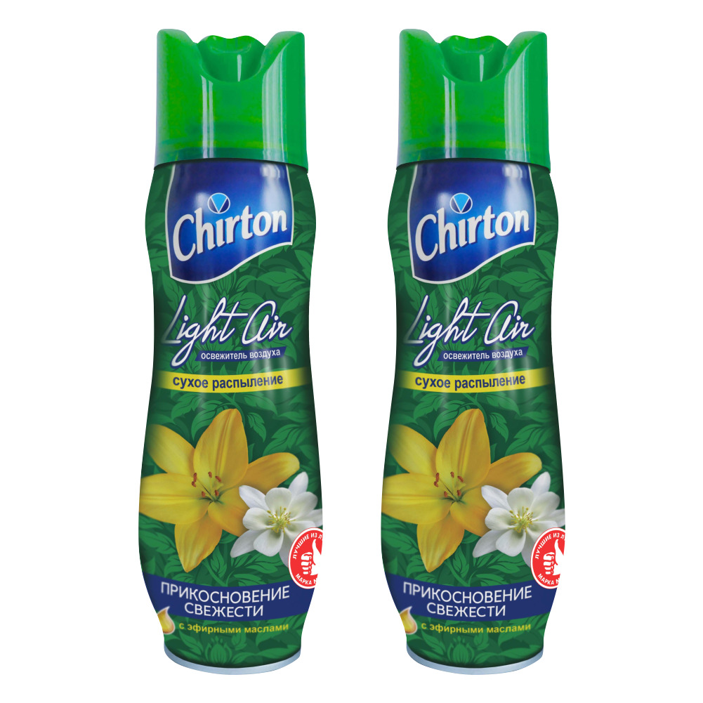 Комплект Освежитель воздуха Chirton Light Air Прикосновение свежести 300 мл х 2 шт