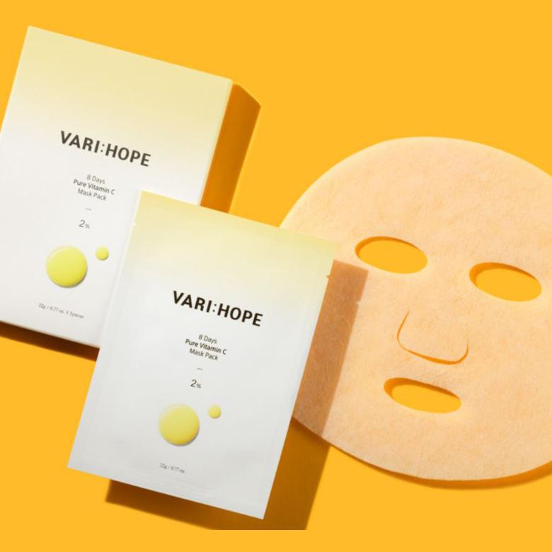 Антивозрастная витаминизирующая маска VARI:HOPE с чистым витамином С 5шт 22г миллион лет до нашей эры