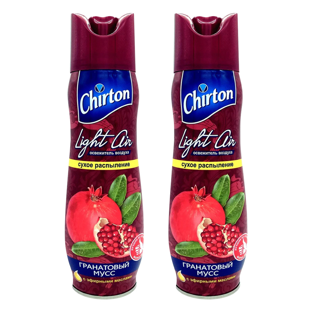 Комплект Освежитель воздуха Chirton Light Air Гранатовый Мусс 300 мл х 2 шт