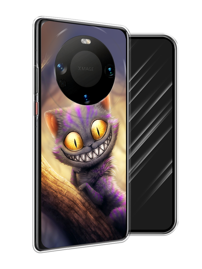 

Чехол Awog на Huawei Mate 60 "Cheshire Cat", Фиолетовый;желтый, 6122150-1
