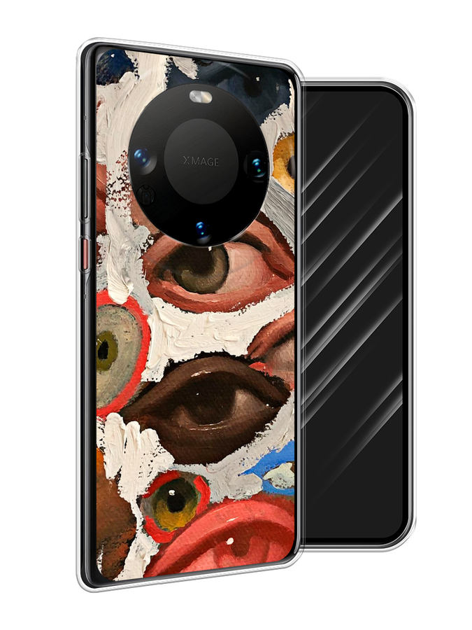 

Чехол Awog на Huawei Mate 60 "Глаза масляная живопись", Серый;бежевый;красный, 6122150-1