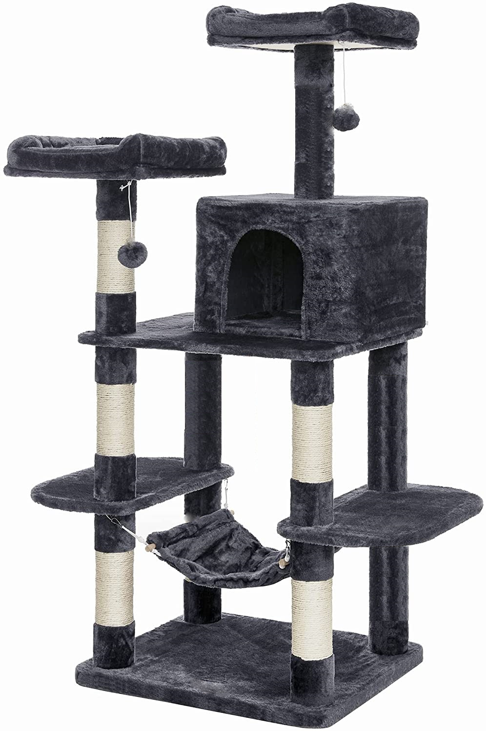 фото Комплекс для кошек pet бмф "комфорт one", черный, 163х50х75 см