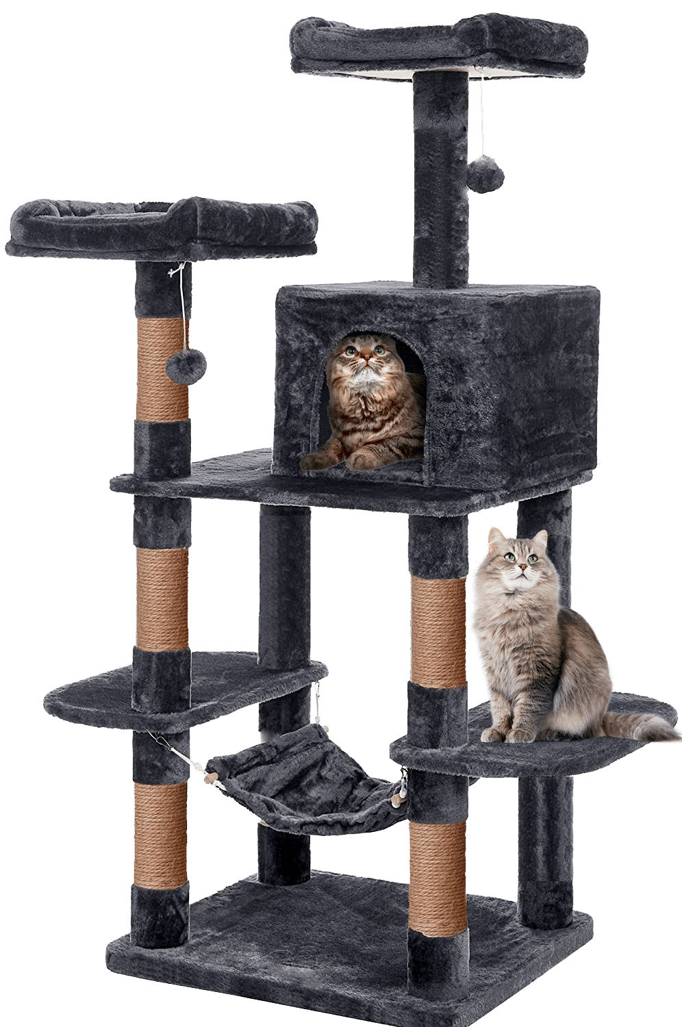 Комплекс для кошек Pet БМФ "Комфорт One", черный, 163х50х75 см
