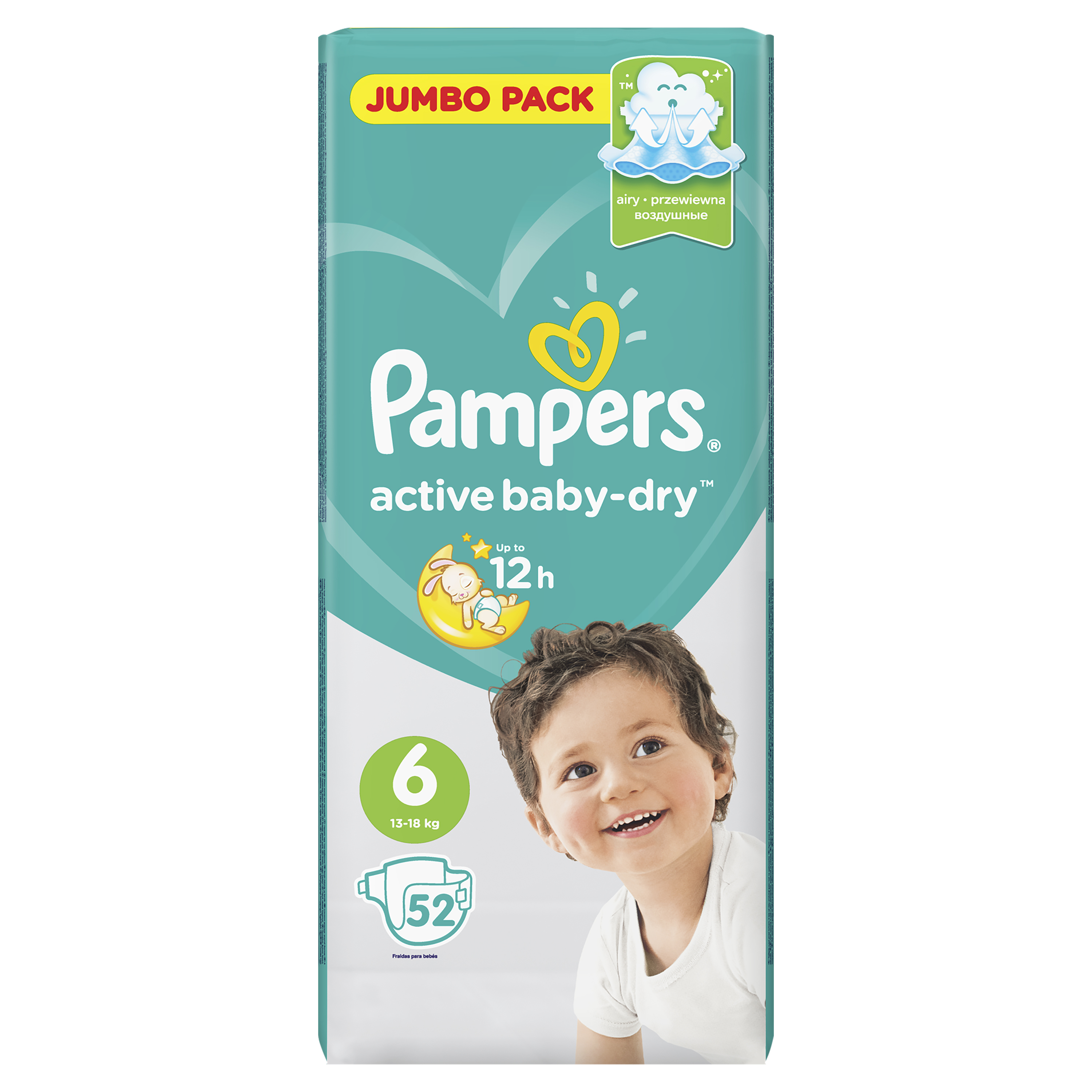 фото Подгузники pampers active baby-dry extra large (13-18 кг) 52 шт.