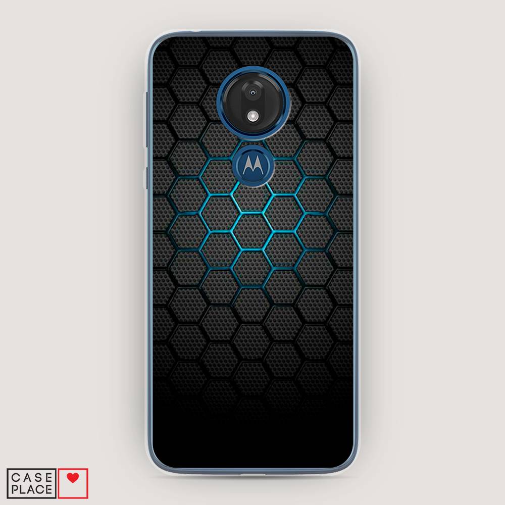 

Чехол Awog на Motorola Moto G7 / Моторола Мото G7 "Бирюзовые соты", 241150-3