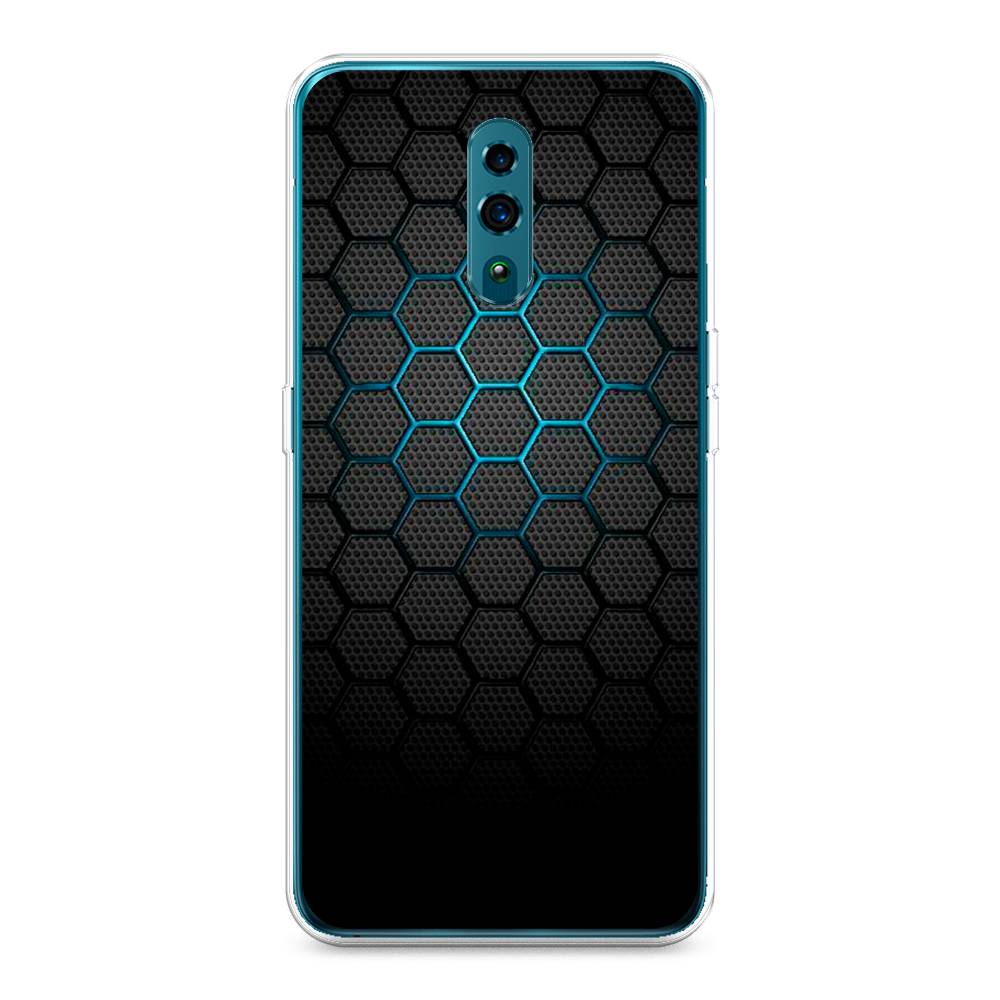 фото Чехол awog "бирюзовые соты" для oppo reno