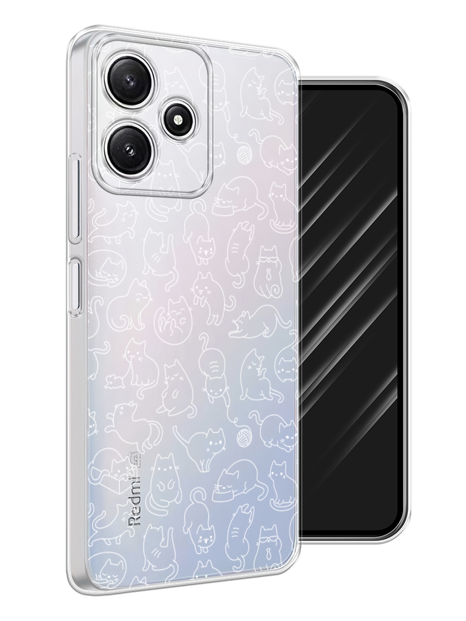 

Чехол Awog на Xiaomi Redmi 12 5G "Шкодливые котики", Прозрачный;бежевый, 319750-1