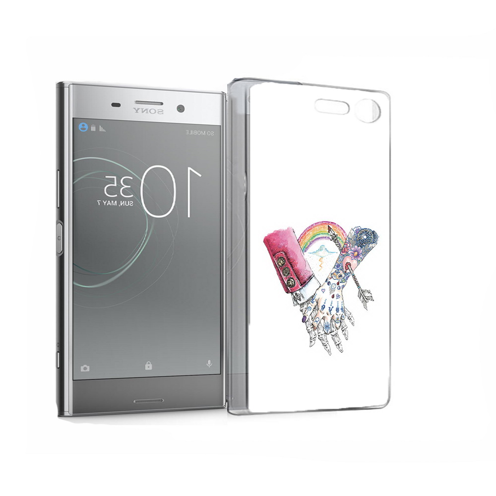 

Чехол MyPads Tocco для Sony Xperia XZ Premium абстракция руки в татуировках, Прозрачный, Tocco