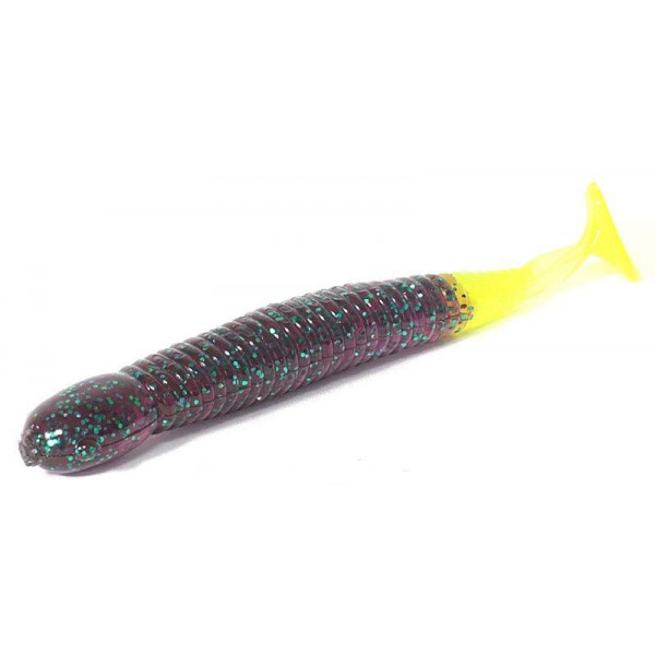 

Силикон B Fish & Tackle PaddleTail 3.25" - Junebug Chart Tail, Черный;желтый, 00-00011245