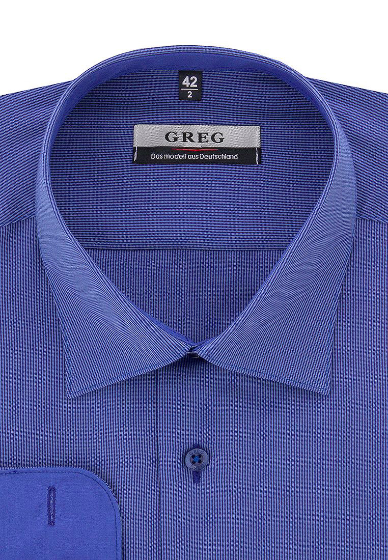 

Рубашка мужская Greg 01-00015120 синяя 39, Синий, 01-00015120