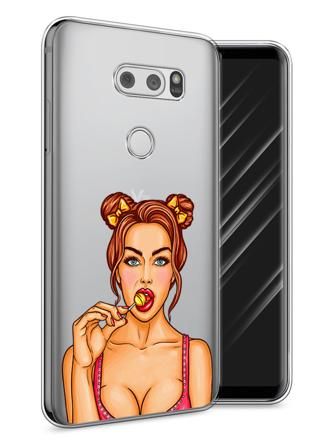 

Чехол Awog на LG V30 "Вкусный леденец", Бежевый;коричневый;розовый