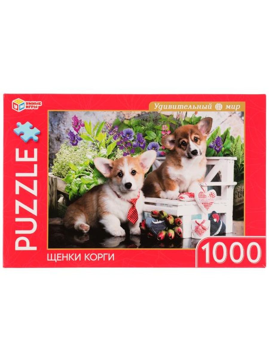 

Пазл Умные игры Щенки корги 1000 деталей 323443