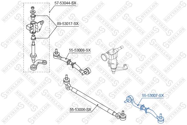 

55-53007-Sx Тяга Рулевая С Наконечником Левая Kia Retona 99>