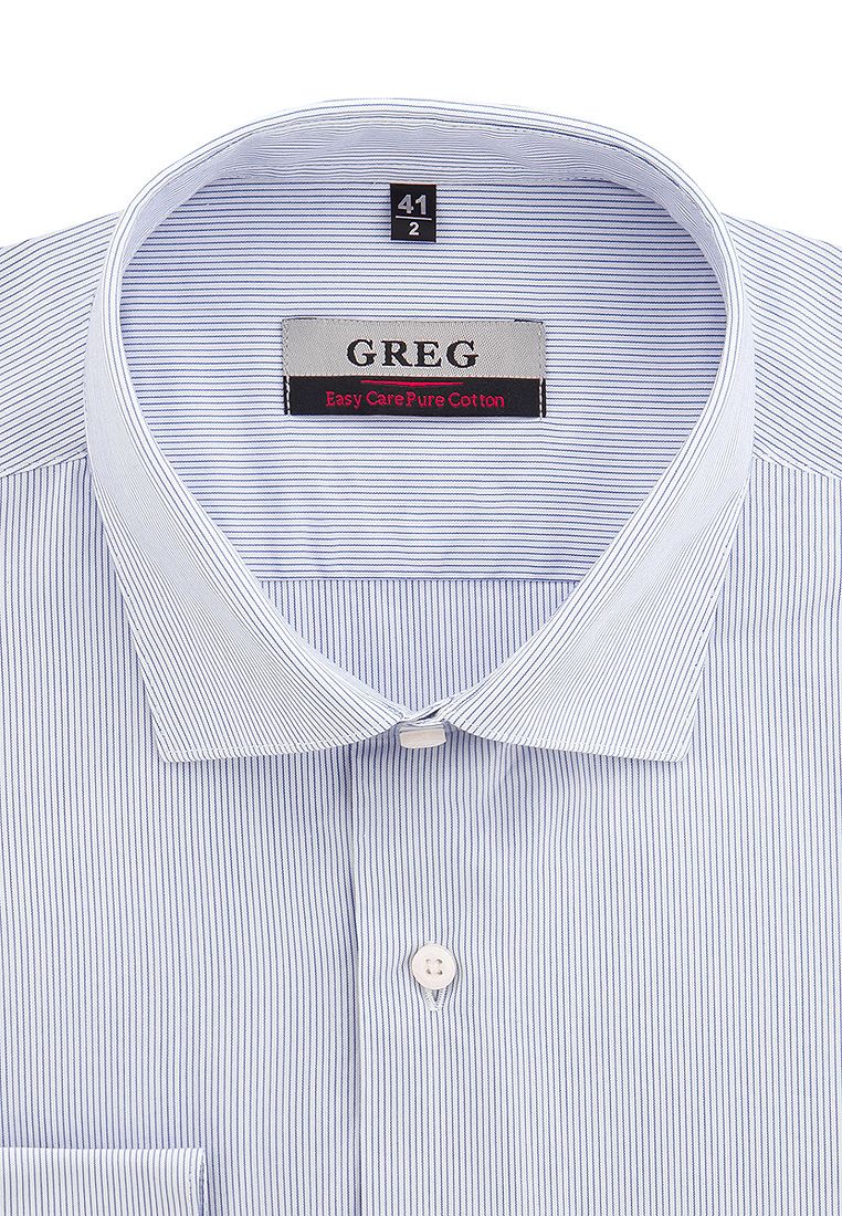

Рубашка мужская Greg 01-00009142 белая 39, Голубой, 01-00009142