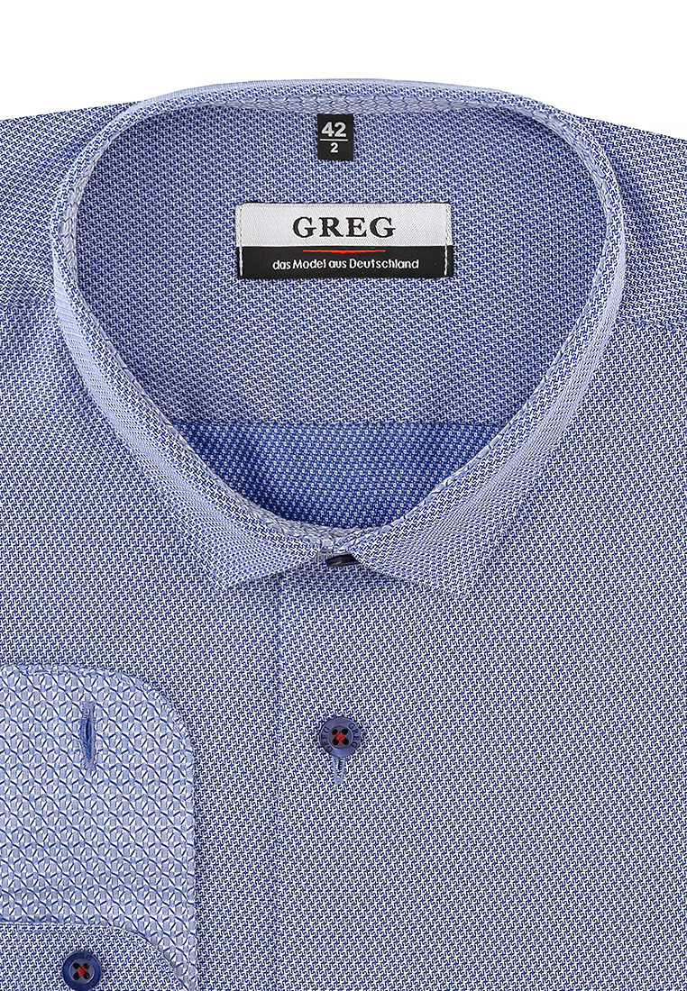 

Рубашка мужская Greg 01-00009094 голубая 39, Голубой, 01-00009094