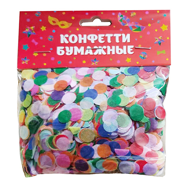 

Конфетти бумажные разноцветные 12 г