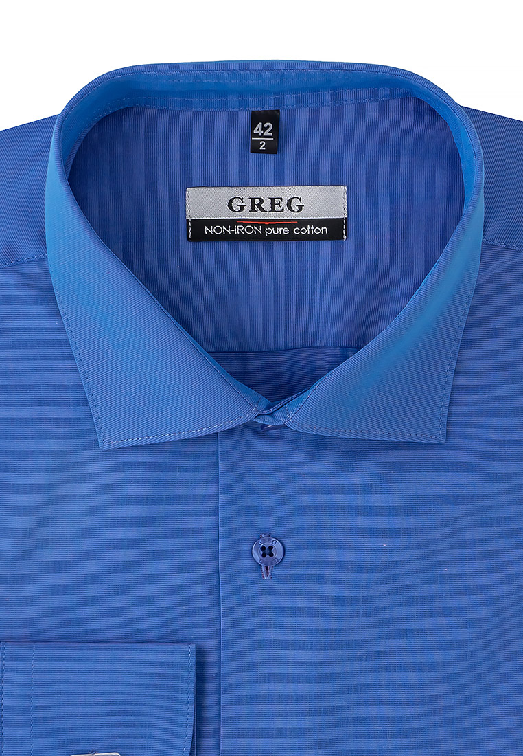 

Рубашка мужская Greg 01-00006295 голубая 38, Синий, 01-00006295