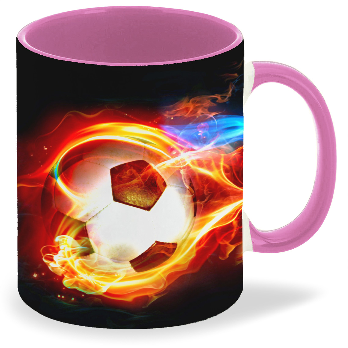 фото Кружка coolpodarok футбол футбольный мяч огненый мяч огненый след