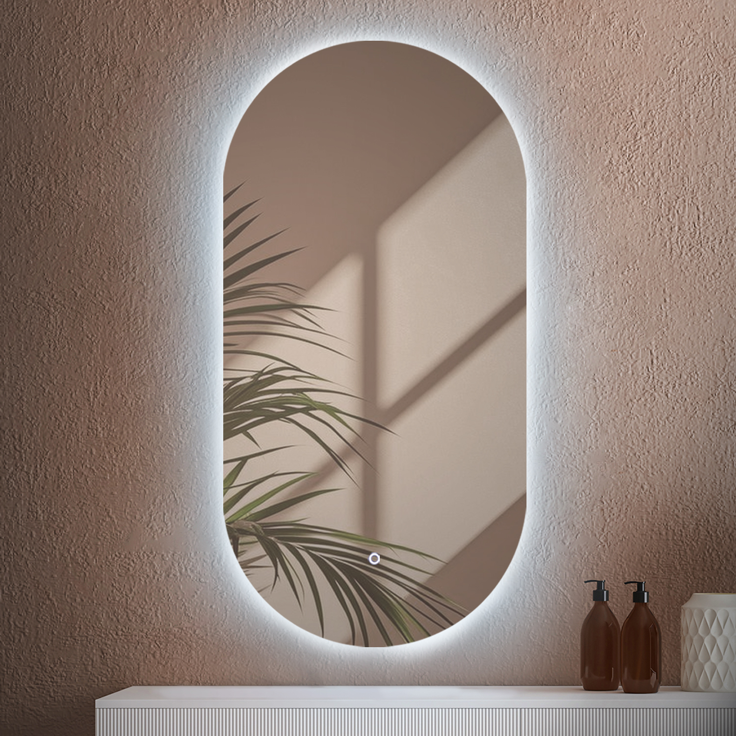 

Зеркало с подсветкой в ванную Silver Mirrors "Гера lite" 50х100 см, Белый