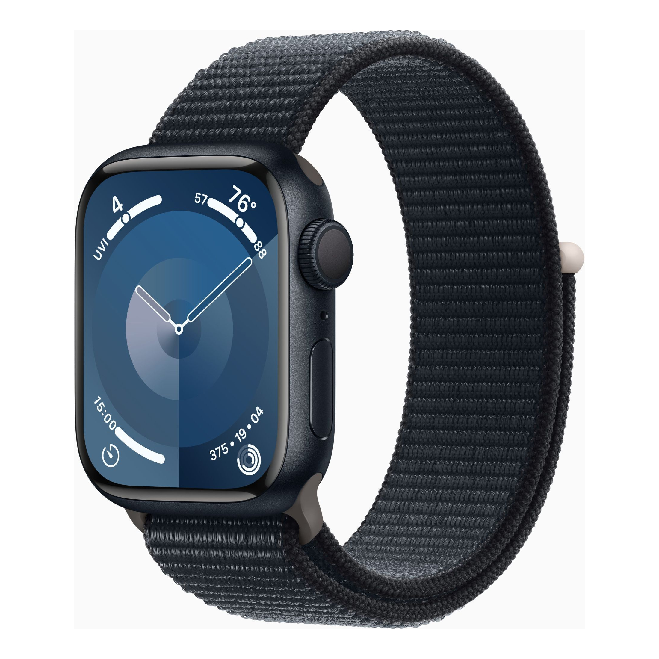 Смарт-часы Apple Watch Series 9 41 мм, Sport loop, размер 130-200 мм, тёмная ночь, 1985594