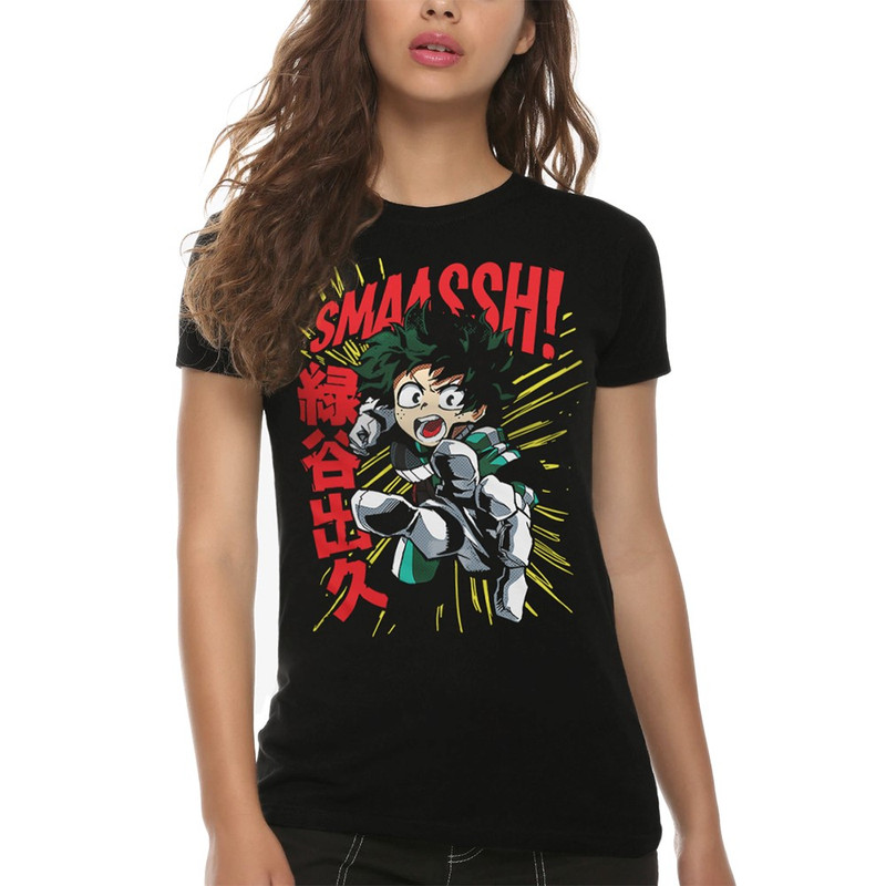 

Футболка женская Dream Shirts Аниме Моя геройская академия My Hero Academia черная XS, "Аниме Моя геройская академия My Hero Academia"