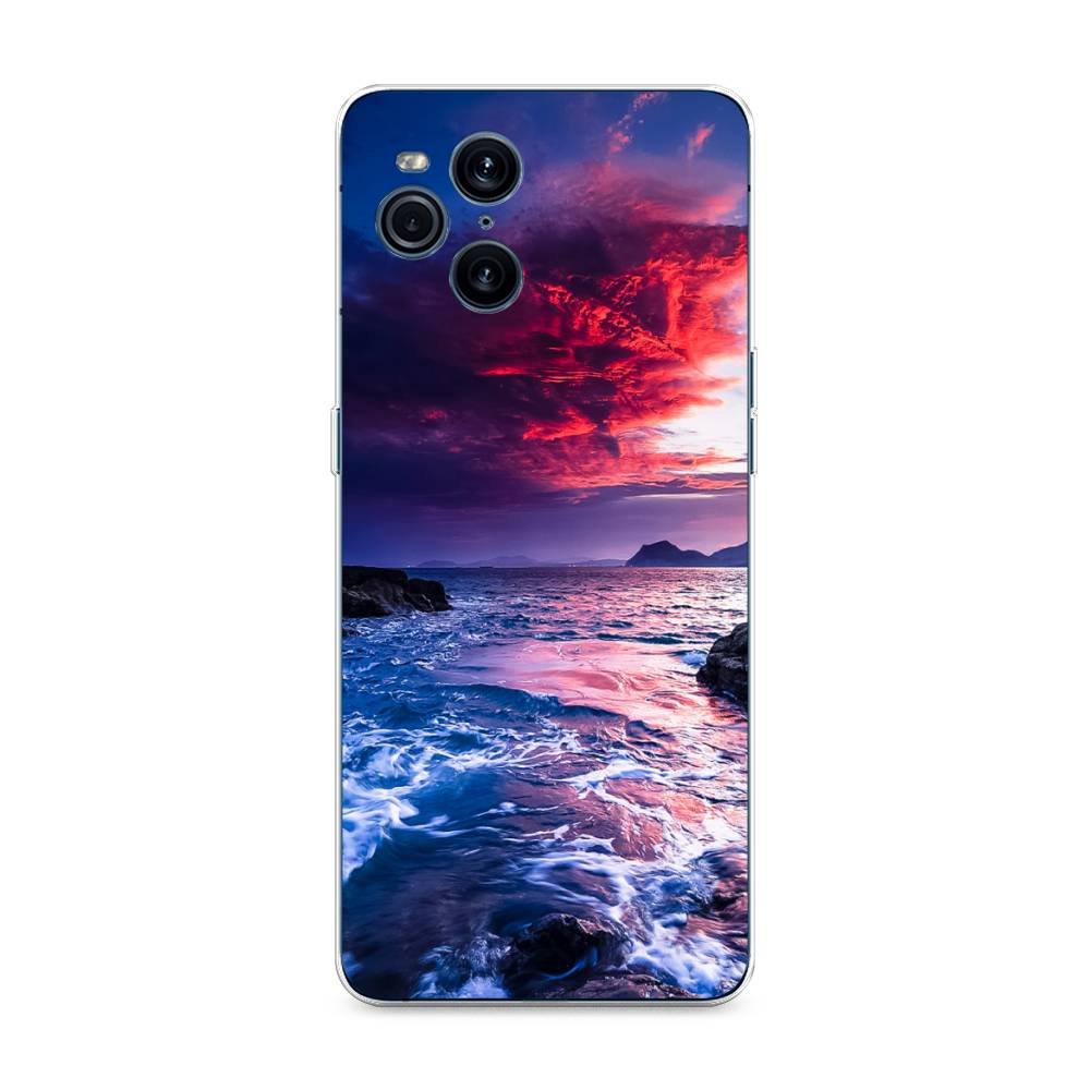 

Чехол Awog на Oppo Find X3 Pro "Волны 1", Разноцветный, 255750-4