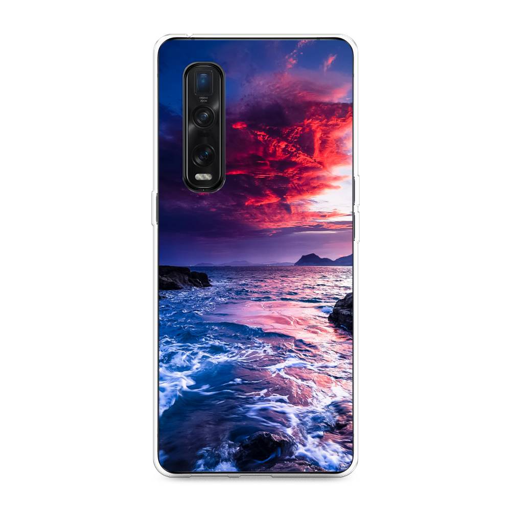 

Чехол Awog на Oppo Find X2 Pro "Волны 1", Разноцветный, 253350-4