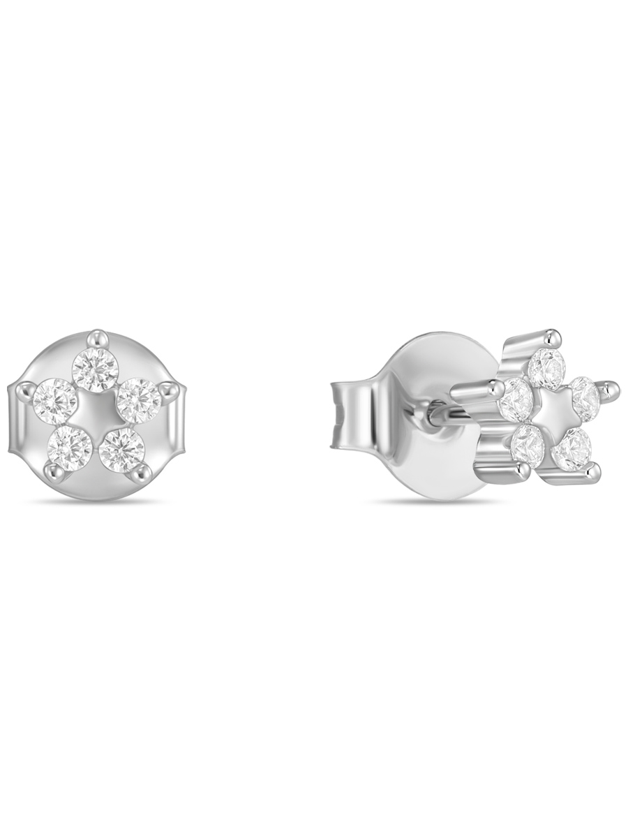 Серьги из серебра с фианитом MIUZ Diamonds (Московский ювелирный завод) E2036-SL-3504