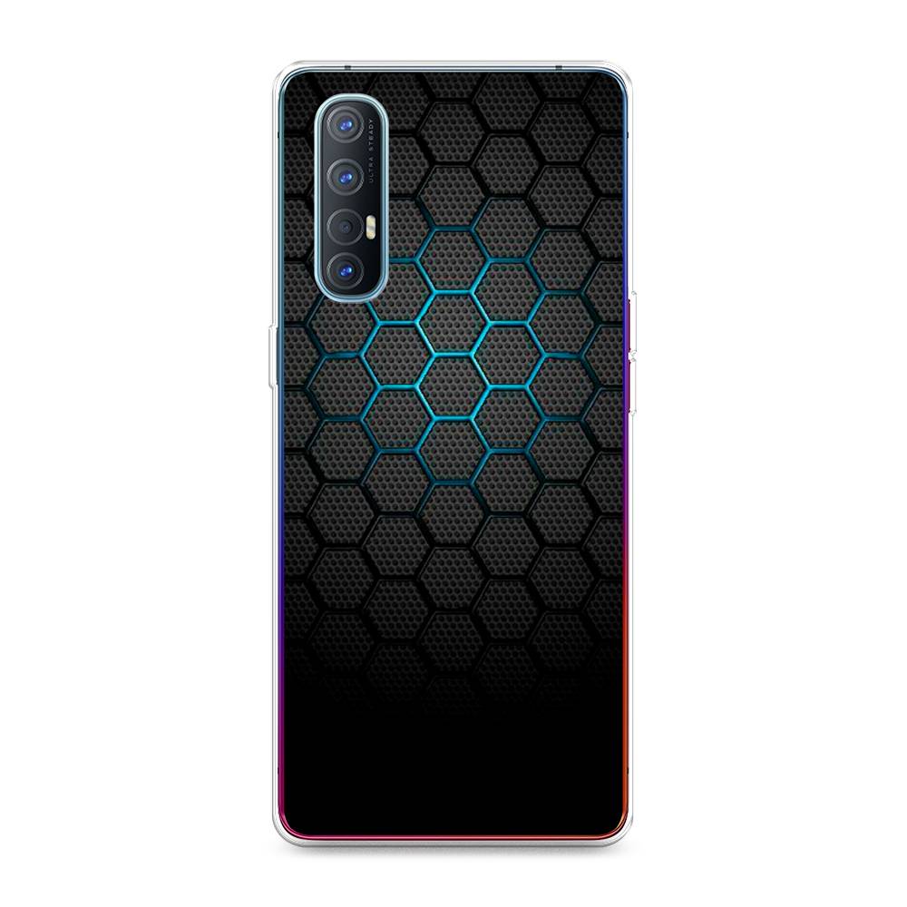 фото Чехол awog "бирюзовые соты" для oppo reno 3 pro