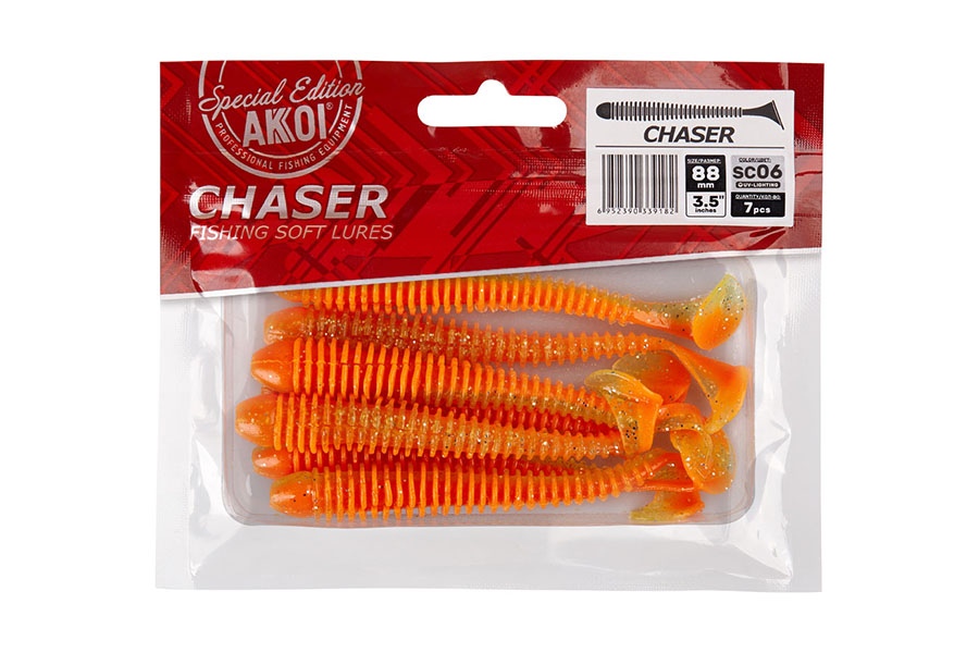 

Силикон Akkoi Chaser 3.5" 88 мм. SC 06, Оранжевый, 00-00023555