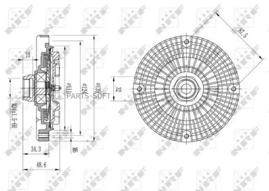 NRF 49642 NRF 49642_муфта вентилятора Audi 100 A6 23 24D 25TDi 91 1шт 7900₽