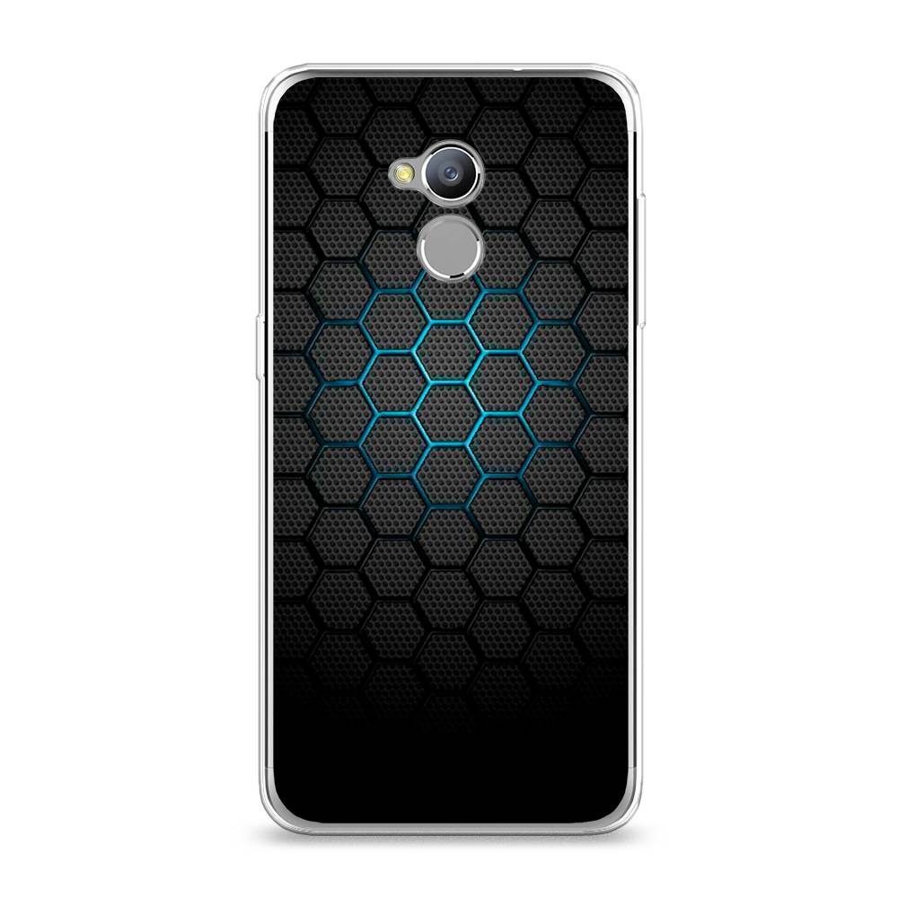 

Чехол Awog на ZTE Blade V7 Lite / ЗТЕ Блэйд V7 Lite "Бирюзовые соты", 130450-3