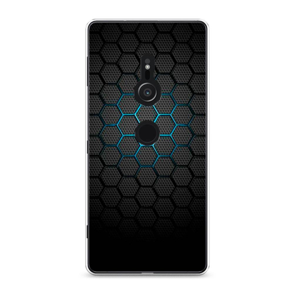 фото Чехол awog "бирюзовые соты" для sony xperia xz2