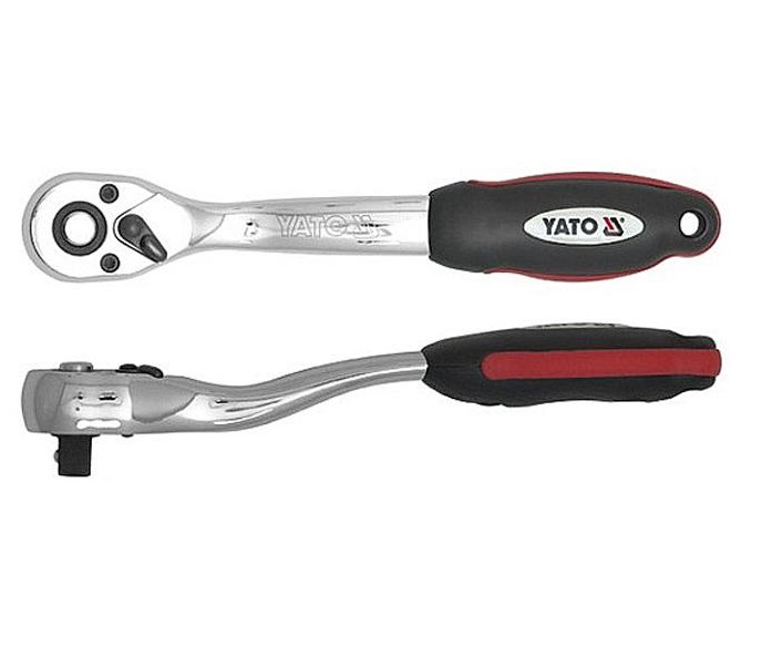 

YATO YT-0316 Трещотка с пластмассовой ручкой 72 зуба, 1 4 inch, 145 мм 1шт