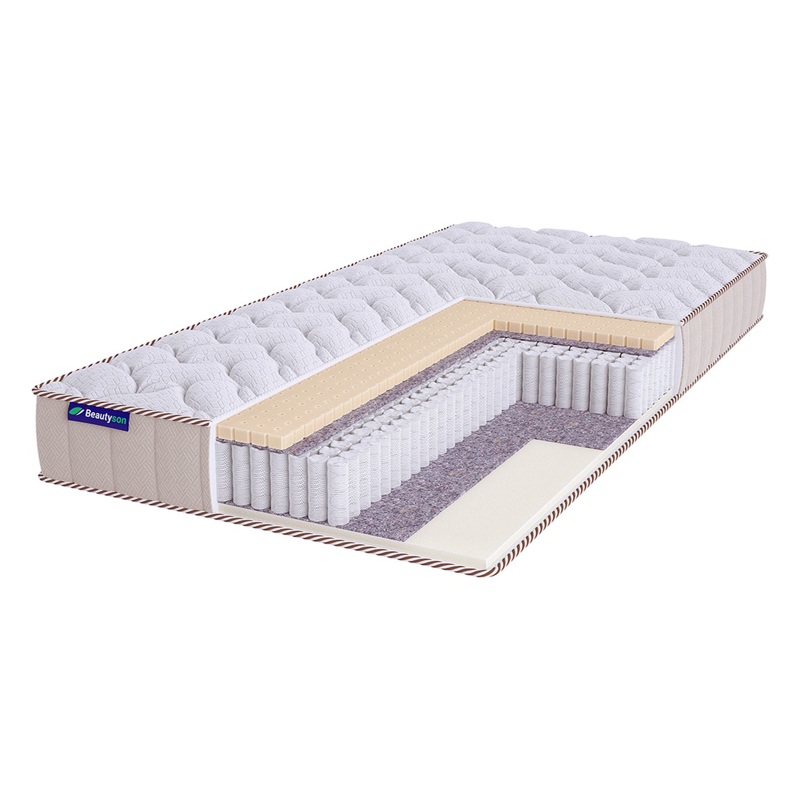 

Матрас Beautyson Roll Spring Soft Latex 2 S1200 Lux, 70х135, 20 см, пружинный, Белый, Roll Spring Soft Latex 2 S1200 Lux