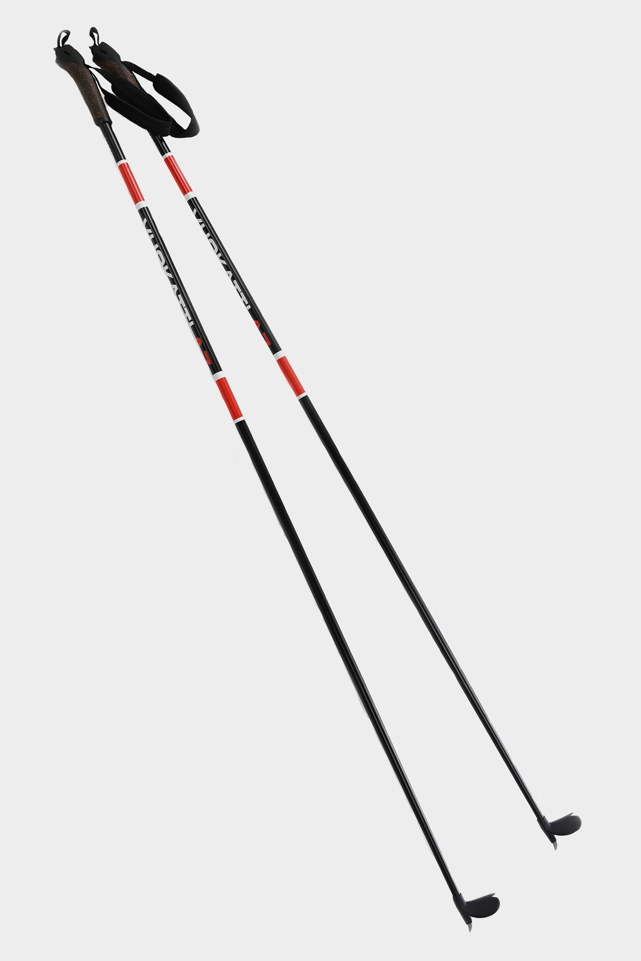 Палки лыжные беговые VUOKATTI 175 см Black Red гибрид