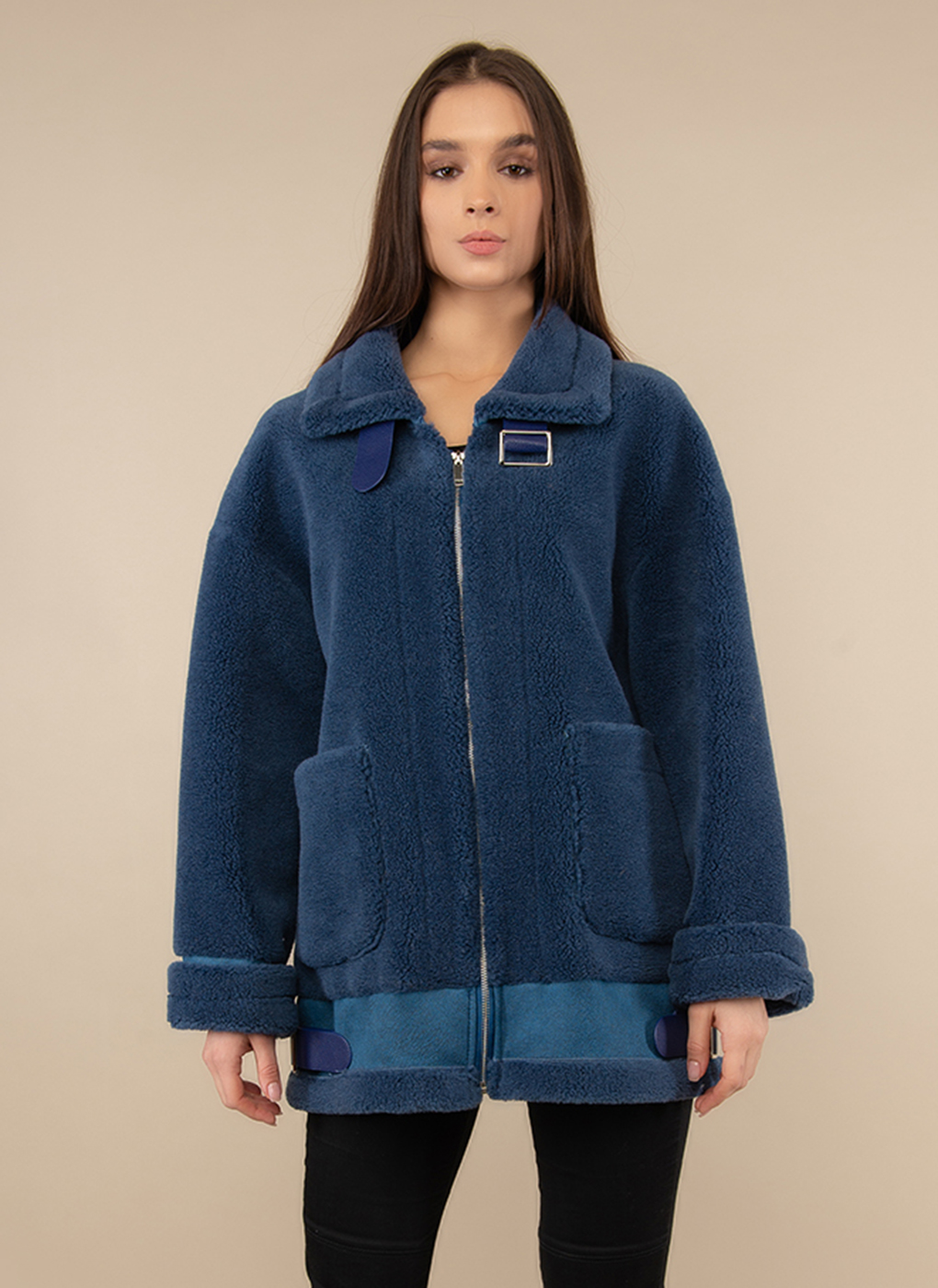 

Шуба женская Каляев 47212 голубая 44 RU, Голубой, 47212