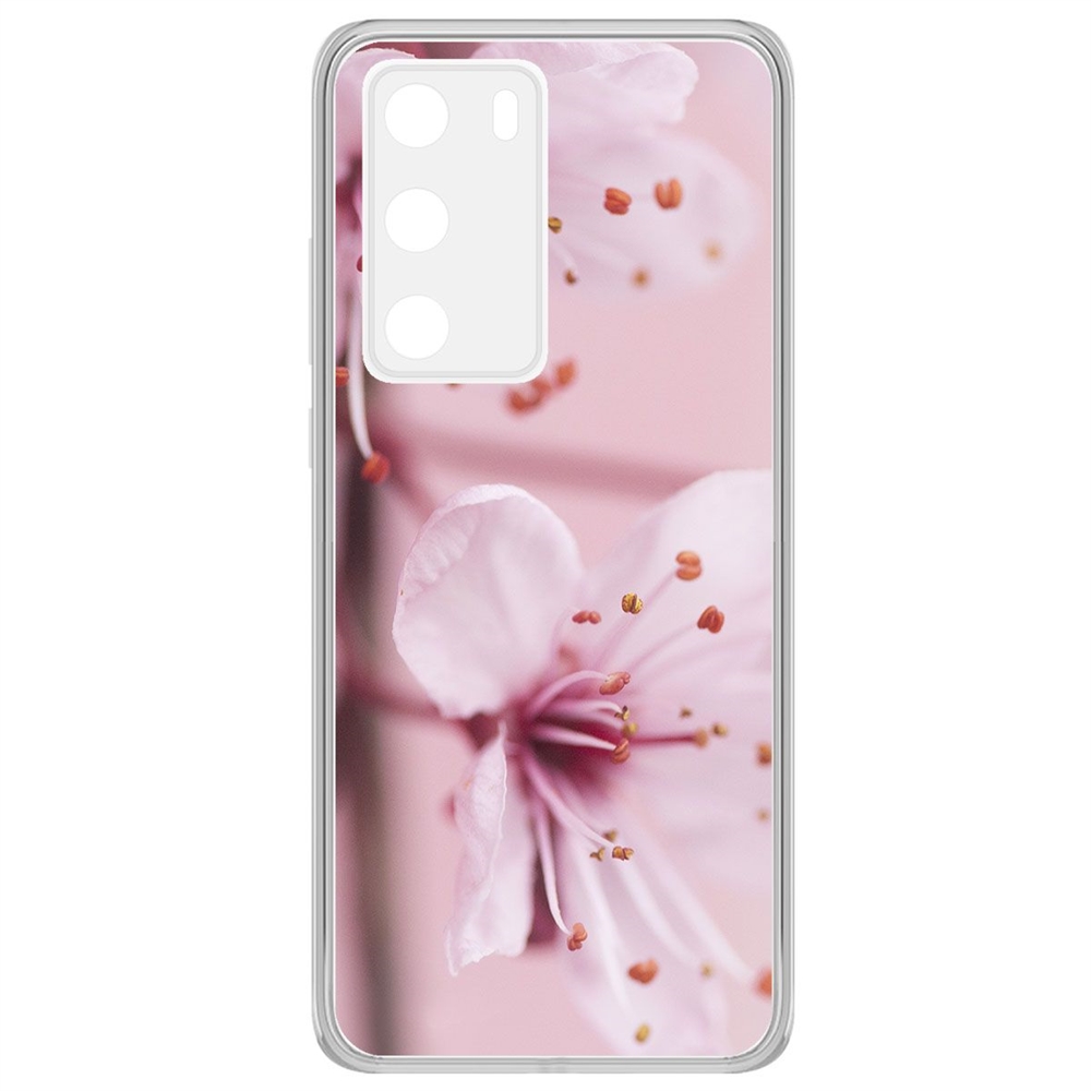 фото Чехол-накладка krutoff clear case весна для huawei p40